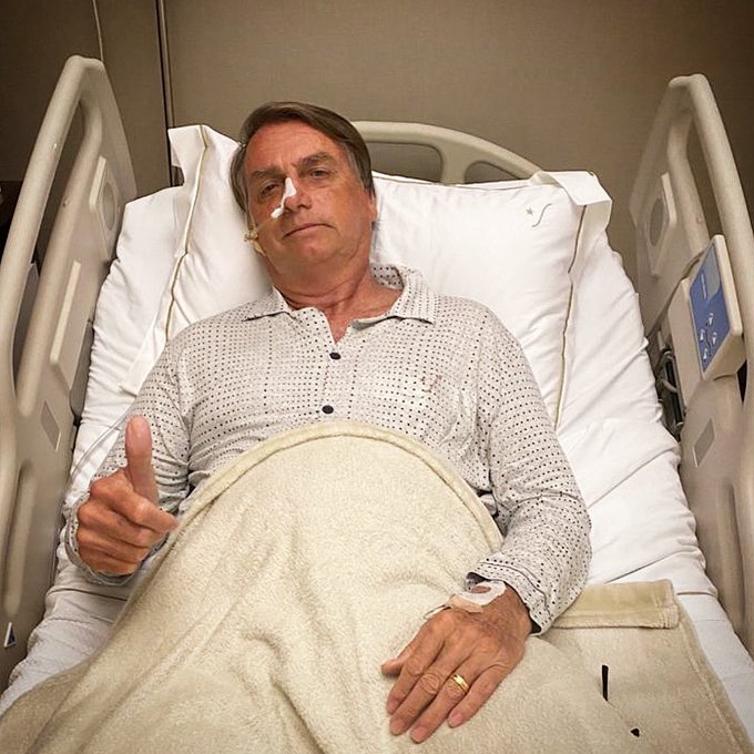 Presidente Jair Bolsonaro en el hospital 