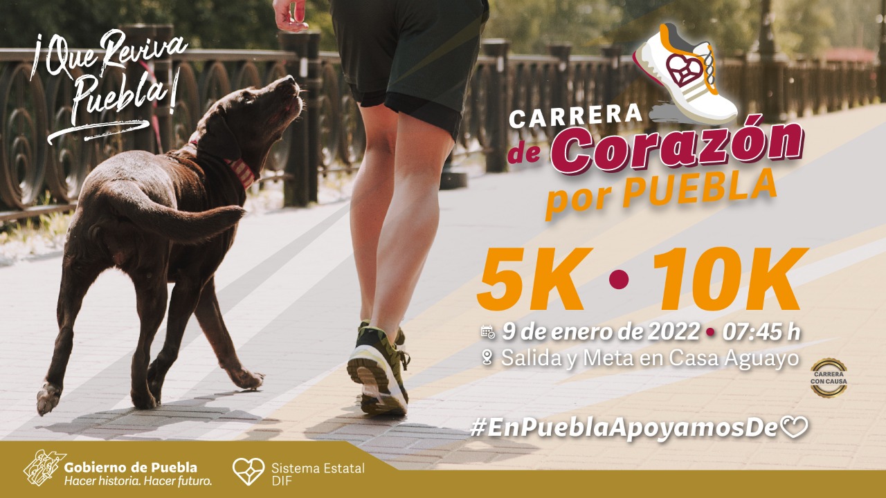 Cartel de la carrera De Corazón por Puebla