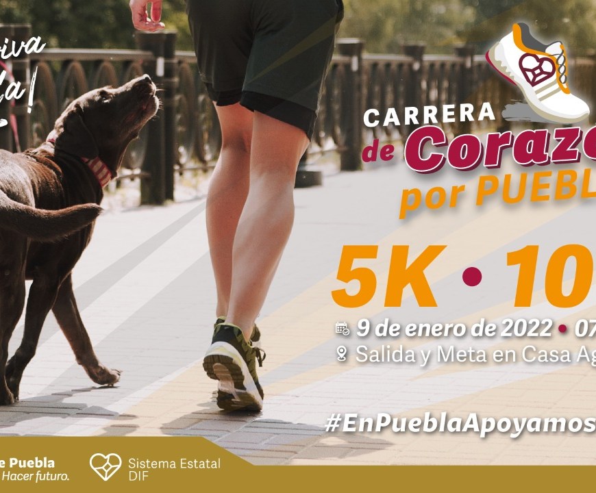 Cartel de la carrera De Corazón por Puebla