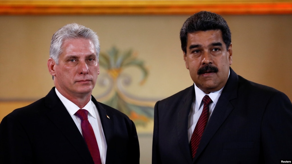 Miguel Díaz Canel y Nicolás Maduro