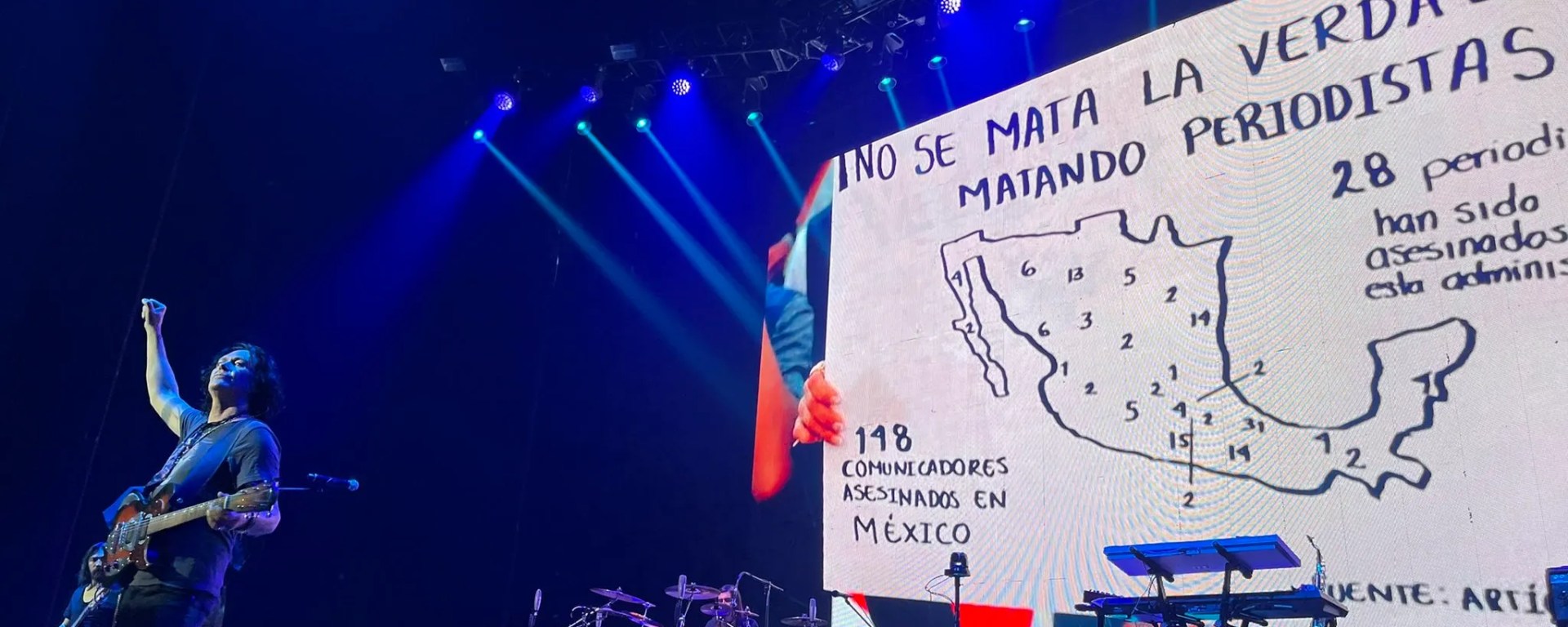 Protesta en concierto de Caifanes