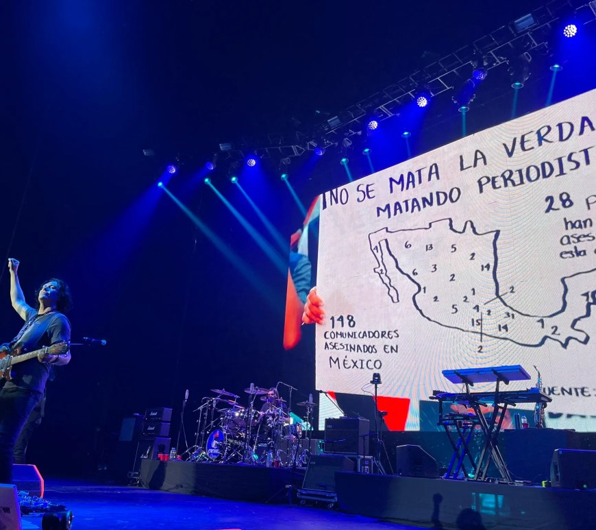 Protesta en concierto de Caifanes