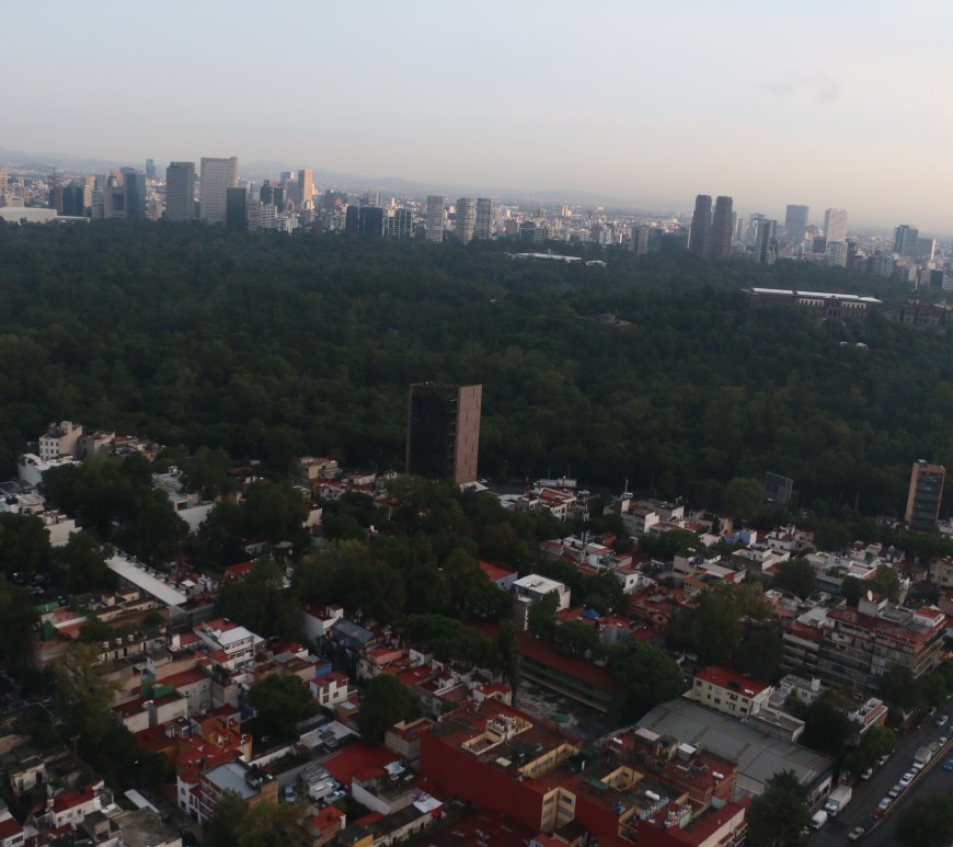 Vista aérea del Bosque de Chapultepec