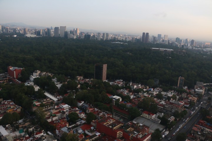 Vista aérea del Bosque de Chapultepec