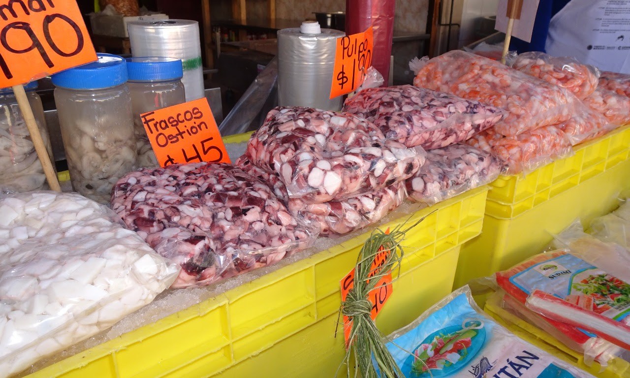Mariscos a la venta