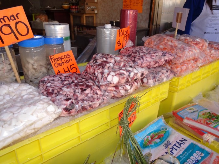 Mariscos a la venta