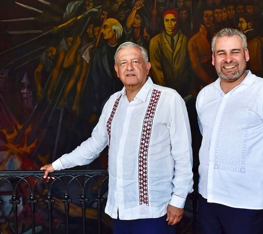 Andrés Manuel López Obrador y Alfredo Ramírez Bedolla