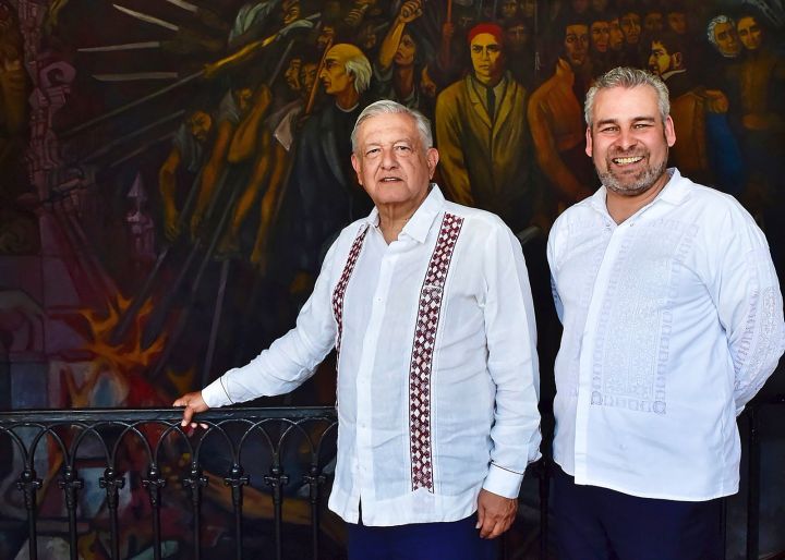 Andrés Manuel López Obrador y Alfredo Ramírez Bedolla