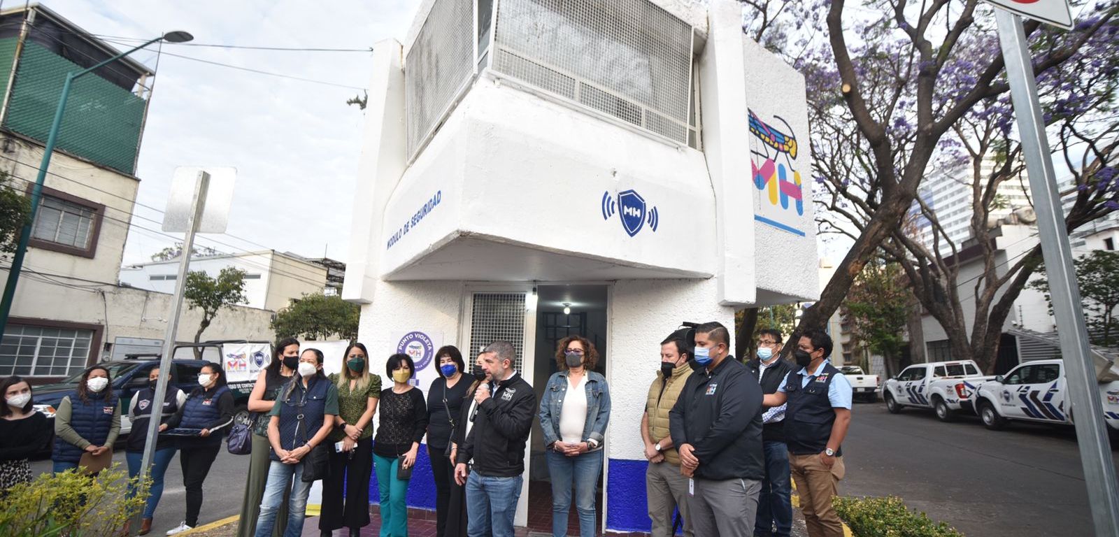 Mauricio Tabe en módulo de seguridad