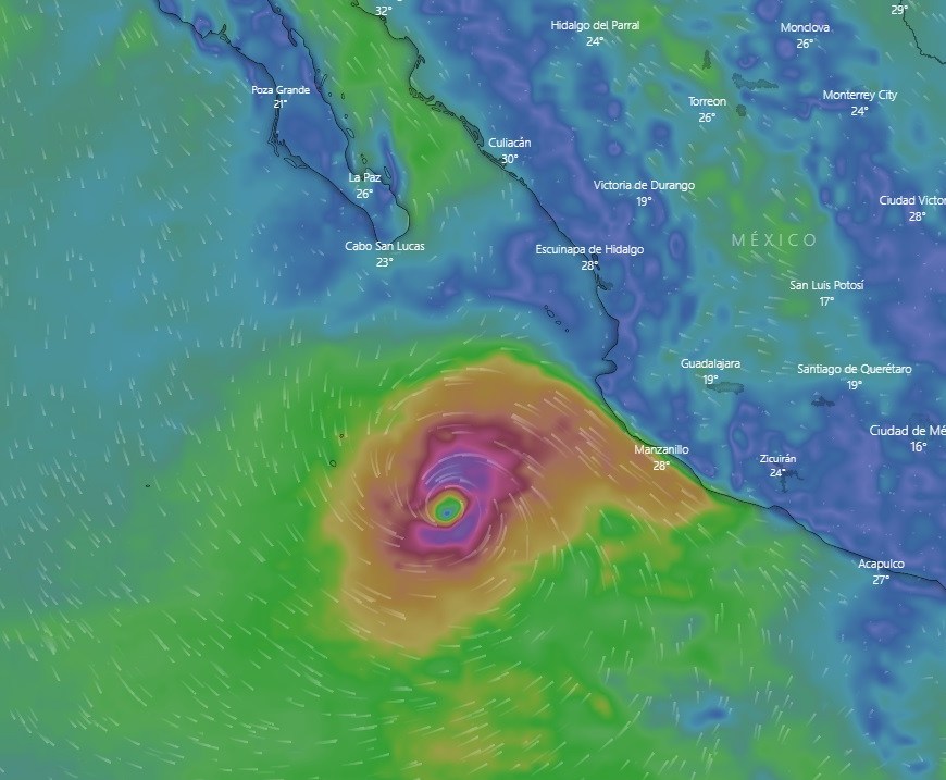 Huracán "Blas" provocará lluvias en el país