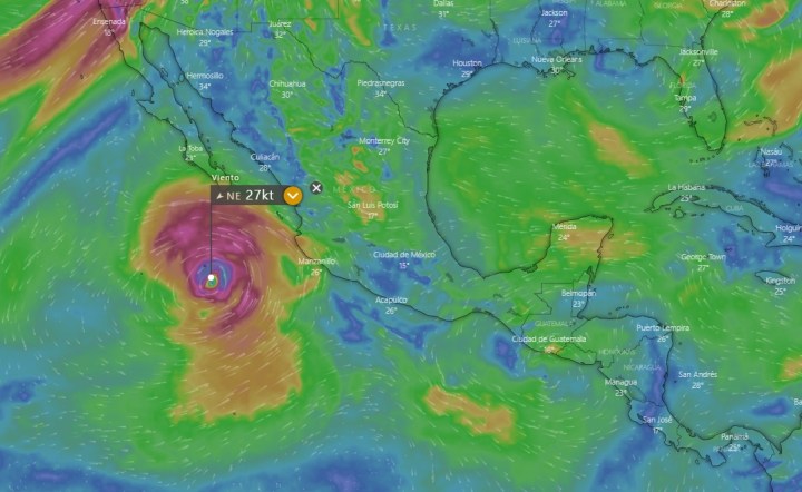 Huracán Blas y tormenta tropical Celia