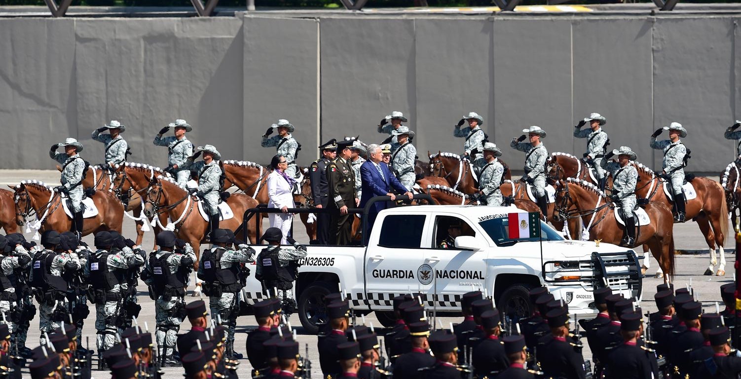 Pase de revista a la Guardia Nacional