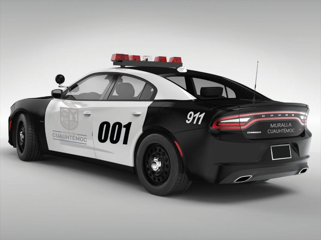 Vehículo patrulla con propuesta de balizaje