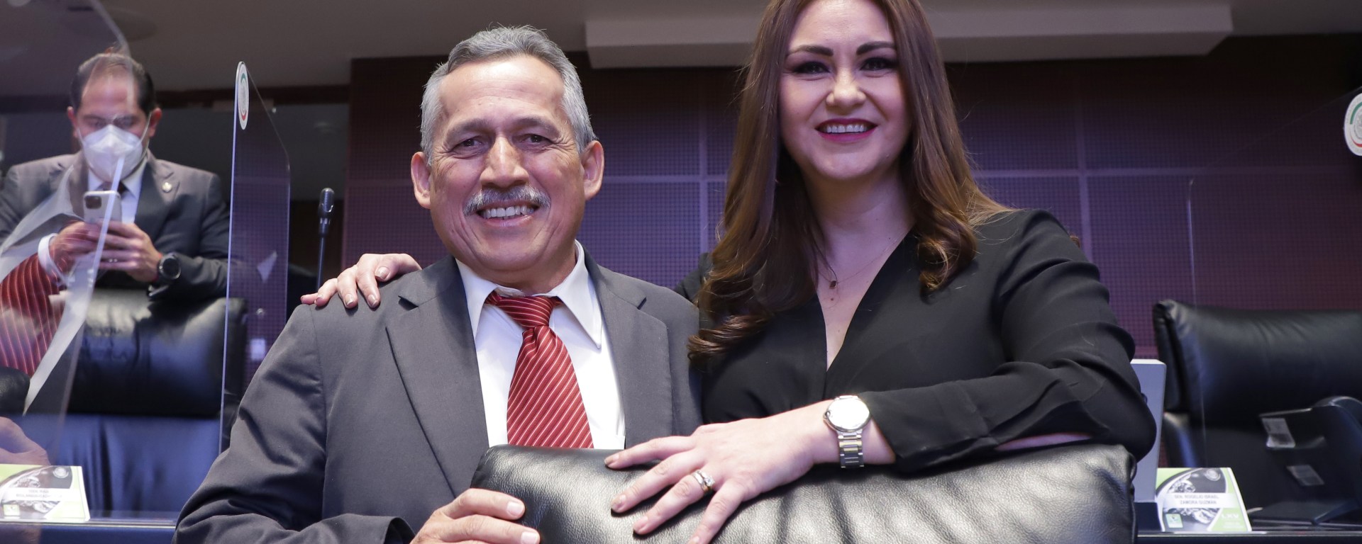 Geovanna Bañuelos y Joel Padilla Peña