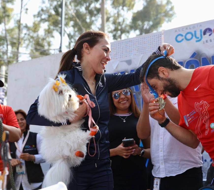 Maratón canino en Coyoacán