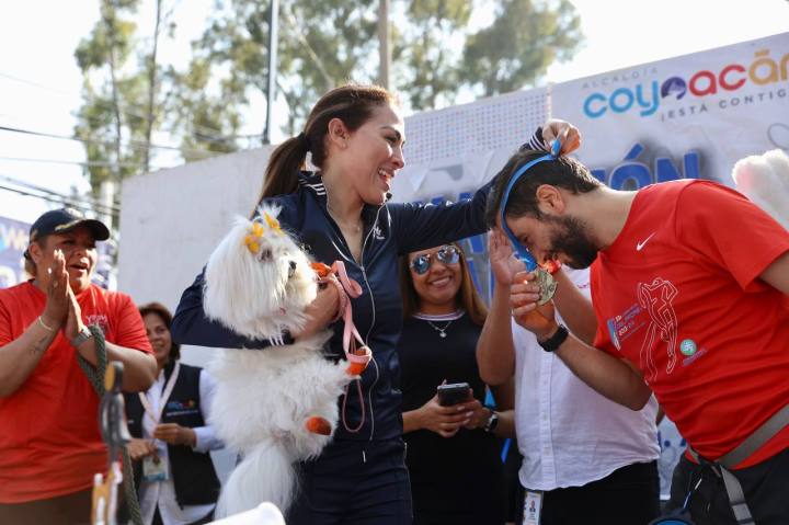 Maratón canino en Coyoacán