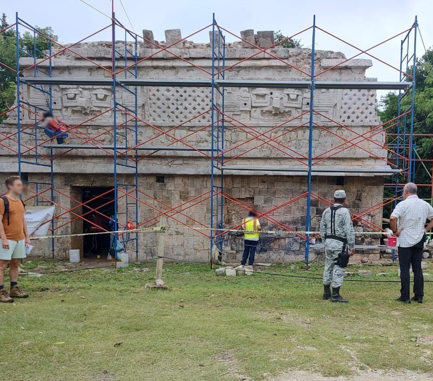 Guardia Nacional en ruinas arqueológicas