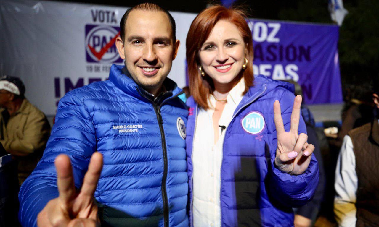 Marko Cortés y Imelda Sanmiguel