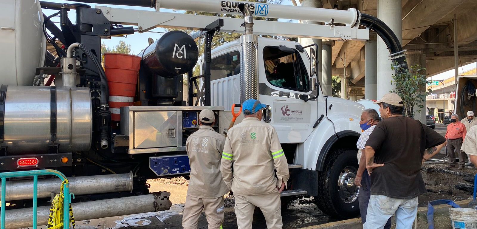 Trabajo de reparación de fuga