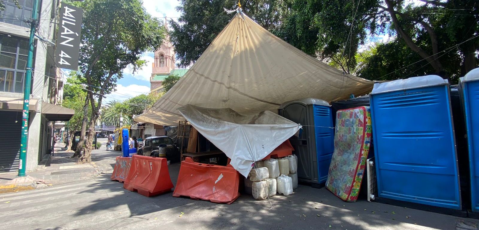 Campamento en la vía pública