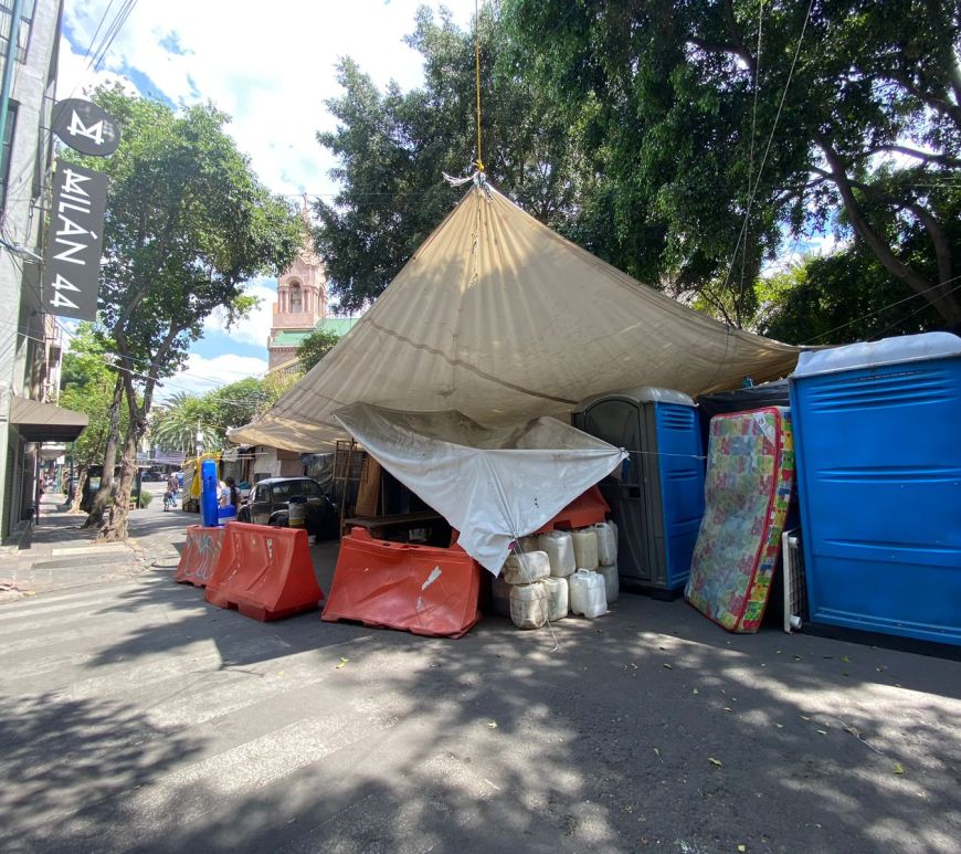Campamento en la vía pública