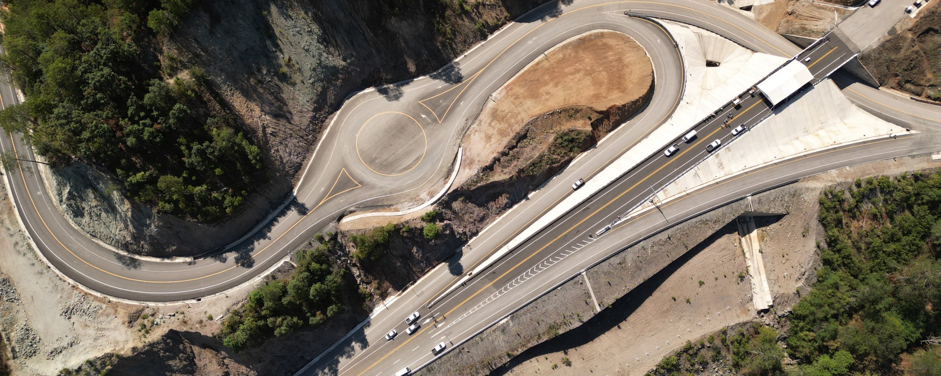 Vista aérea de camino en México