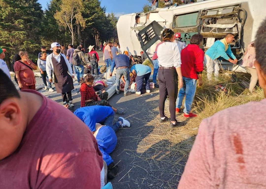 Accidente de autobús de pasajeros