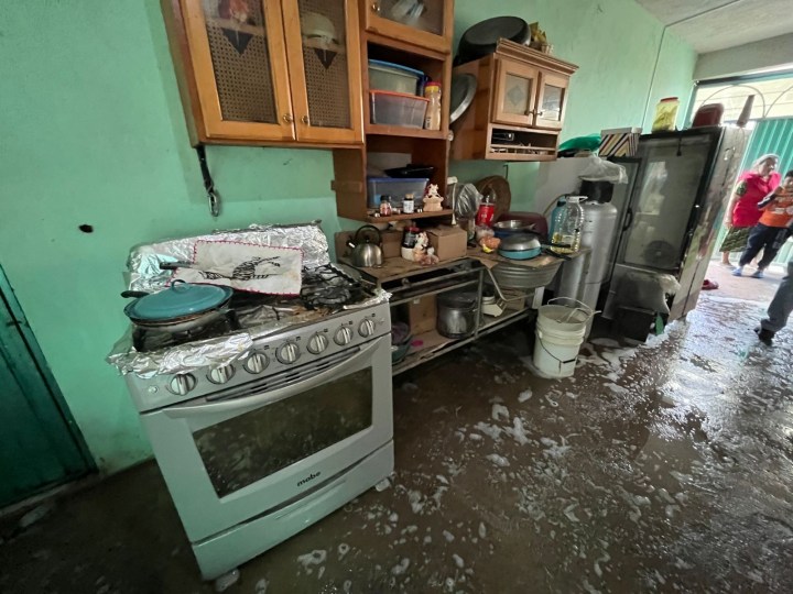 Hogares afectados por inundación en Pachuca, Hidalgo