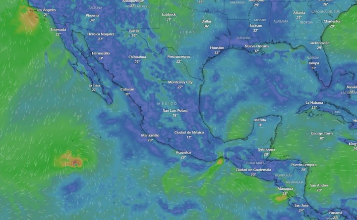 Vista de México desde el satélite de este miércoles 02 de agosto de 2023