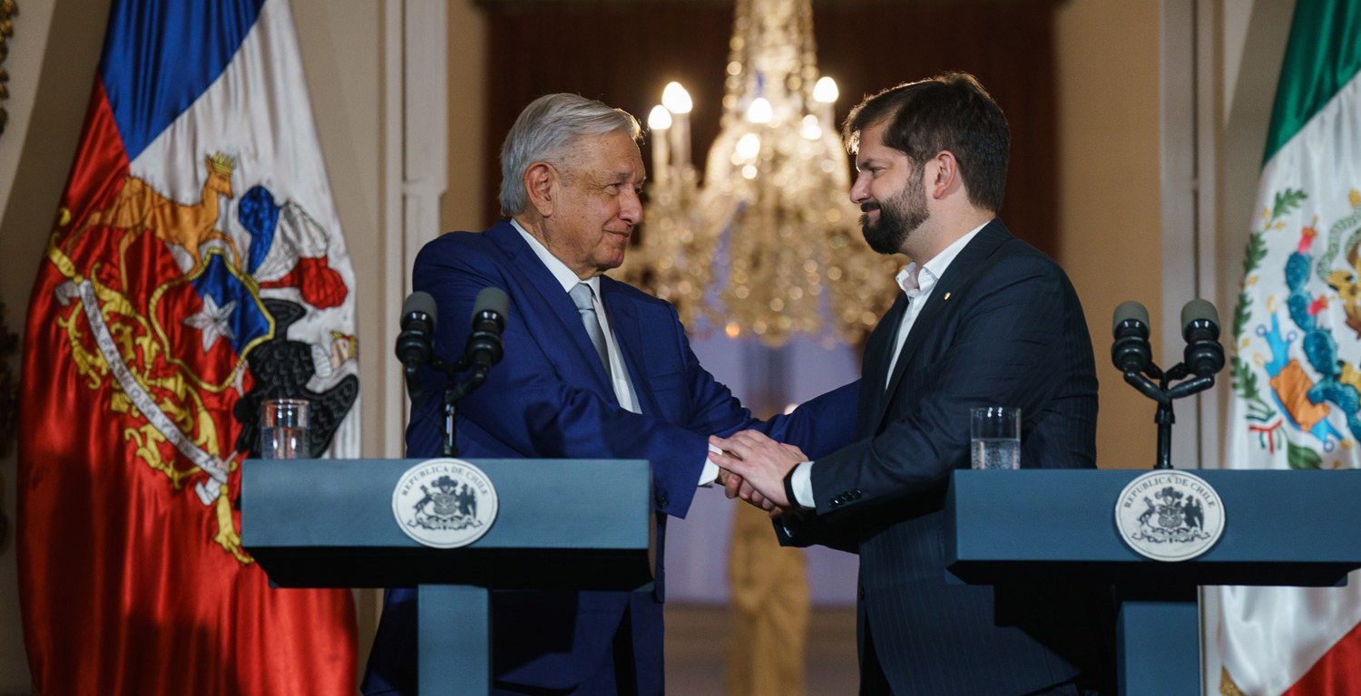 Andrés Manuel López Obrador y Gabriel Boric