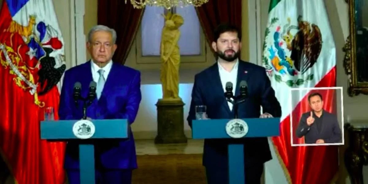 Andrés Manuel López Obrador y Gabriel Boric