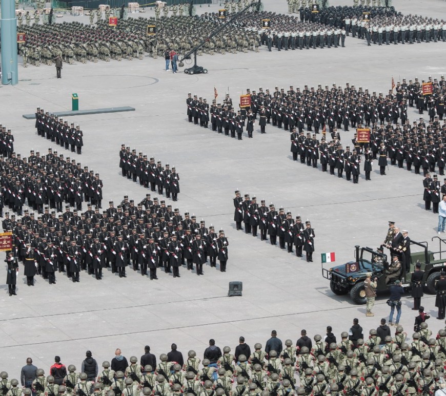 Militares en el Zócalo
