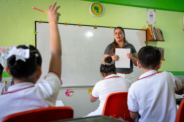 Niños en salón de clase