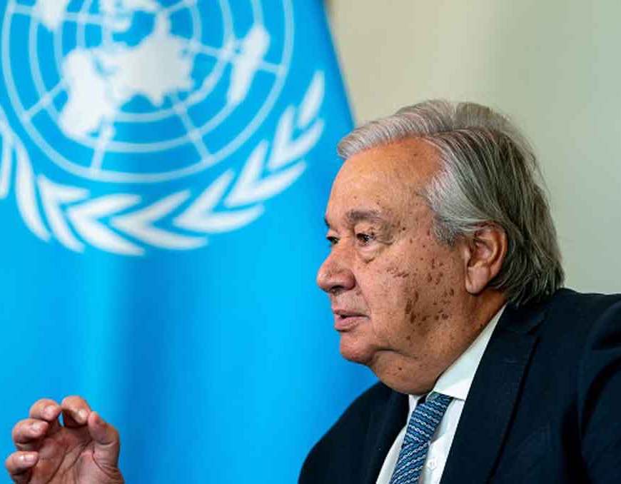 Secretary General of the United Nations Antonio Guterres attends an interview at the U.N. headquarters in New York City, U.S., September 11, 2024. REUTERS/David 'Dee' Delgado