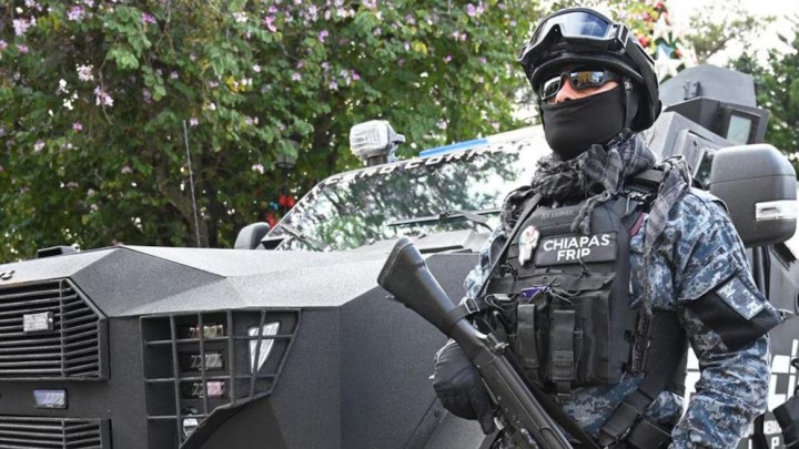Fuerza policial "Pakal" en Chiapas
