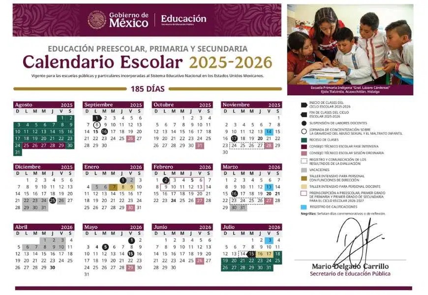 calendario escolar 2025-2026