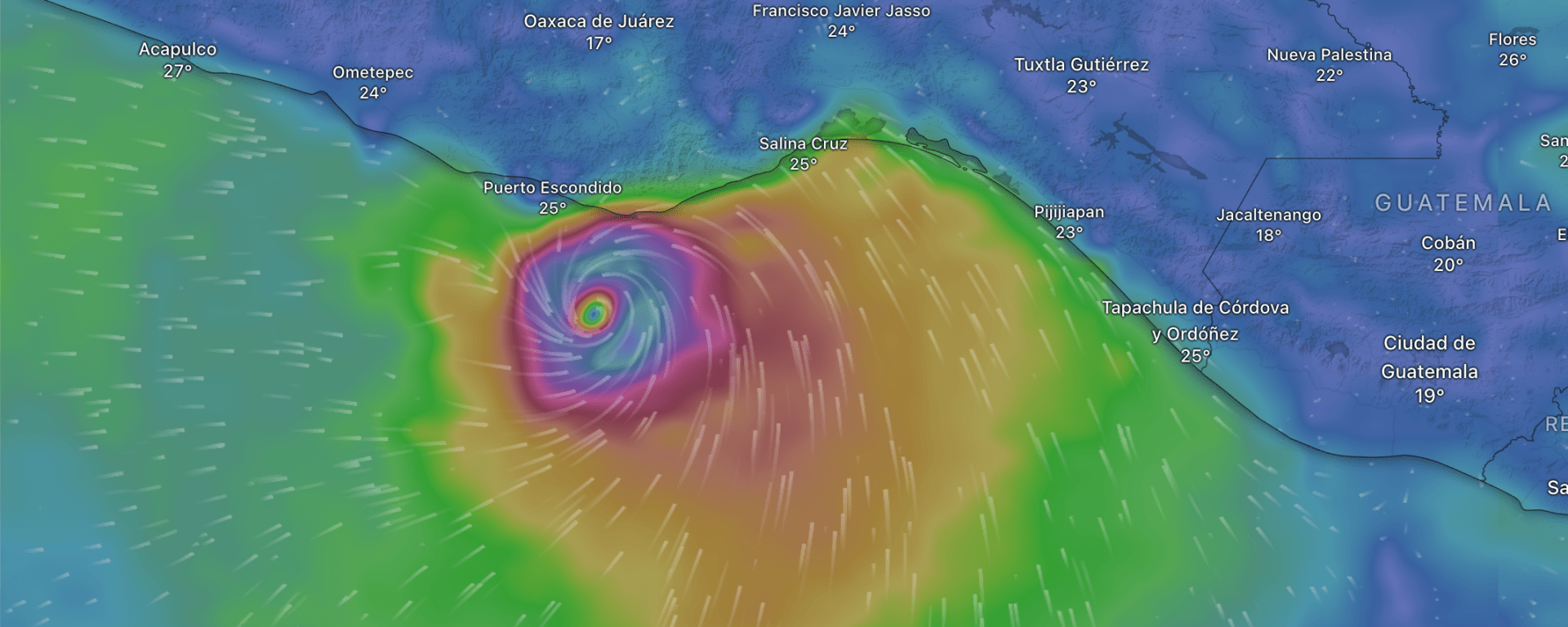 Huracán Erick categoría 3