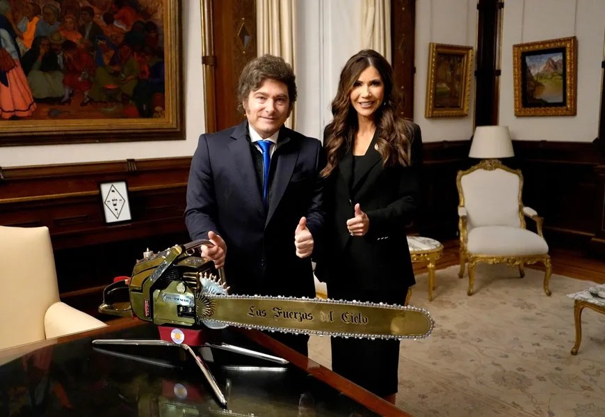 Javier Milei y Kristi Noem | EFE/Presidencia de Argentina