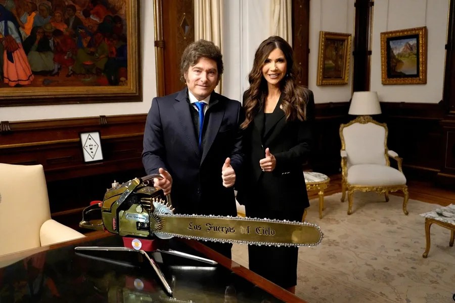 Javier Milei y Kristi Noem | EFE/Presidencia de Argentina