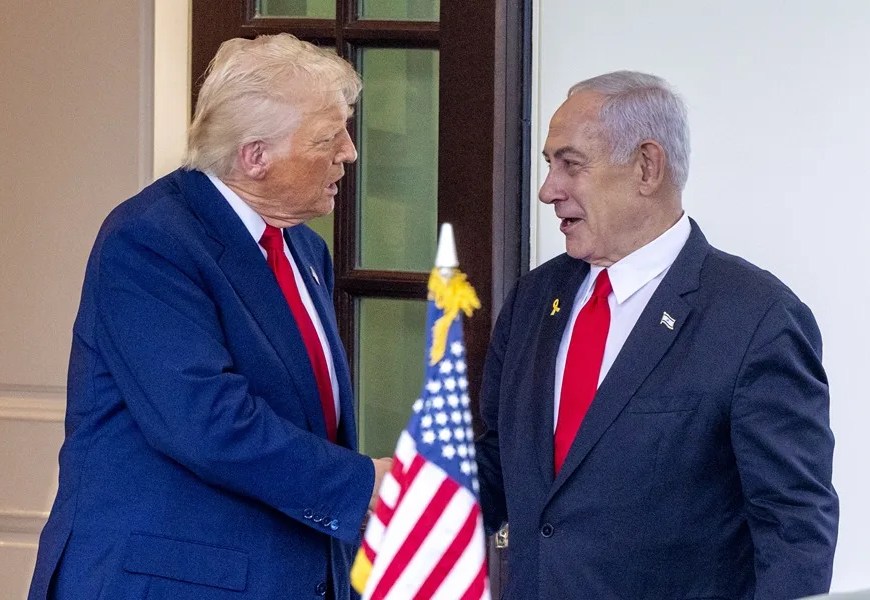 Donald Trump, junto a Benjamin Netanyahu. EFE/EPA/ Shawn Thew
