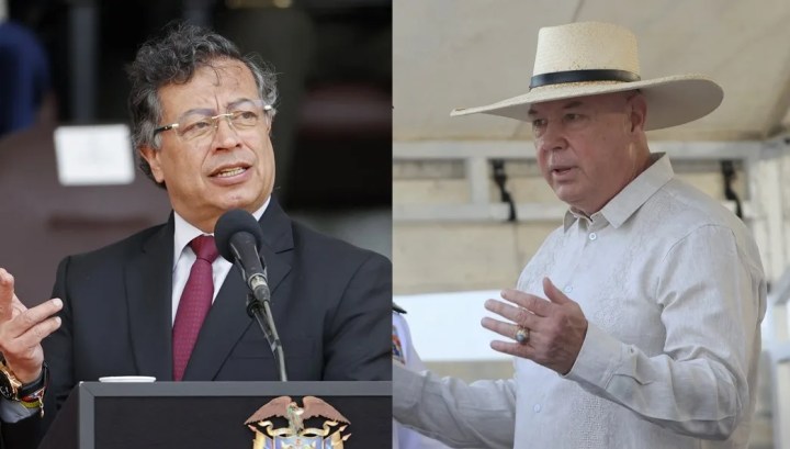 Gustavo Petro (i), y John T. McNamara (d) | EFE/Mauricio Dueñas Castañeda/Ricardo Maldonado Rozo