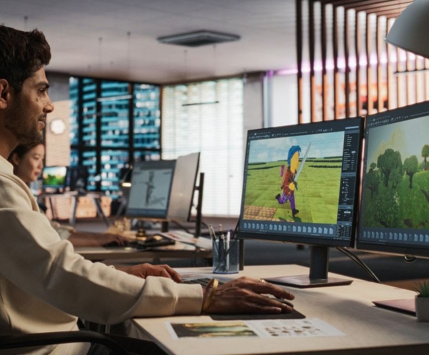 Persona frente a computadora