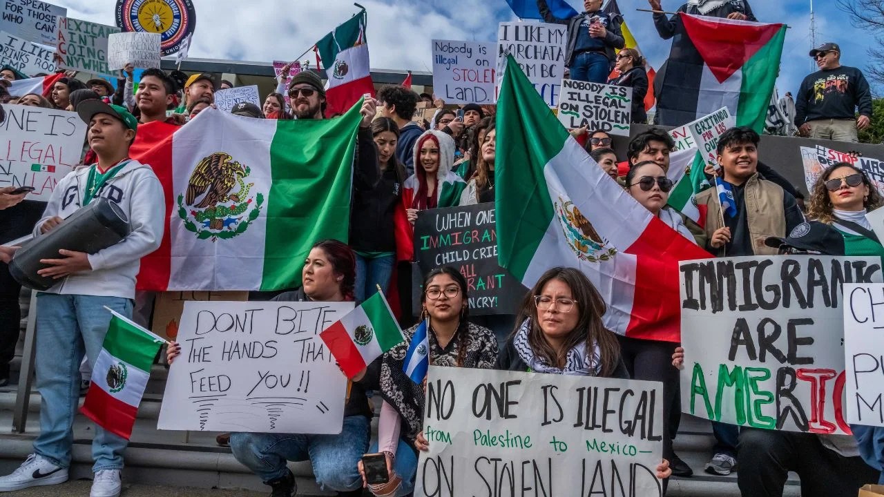 Protesta de mexicanos en el extranjero