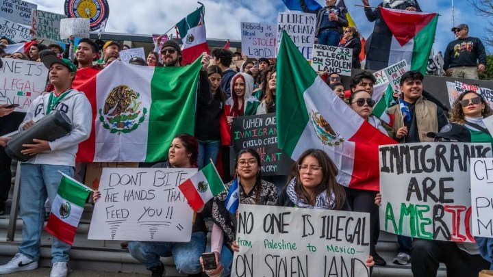 Protesta de mexicanos en el extranjero