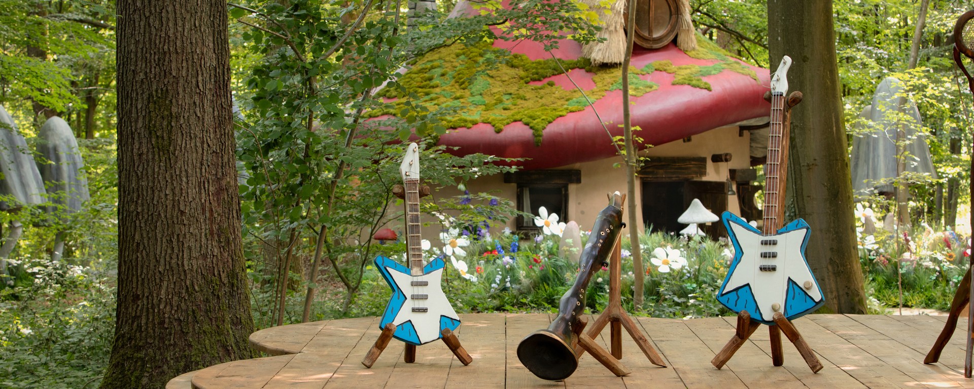 Escenario con instrumentos