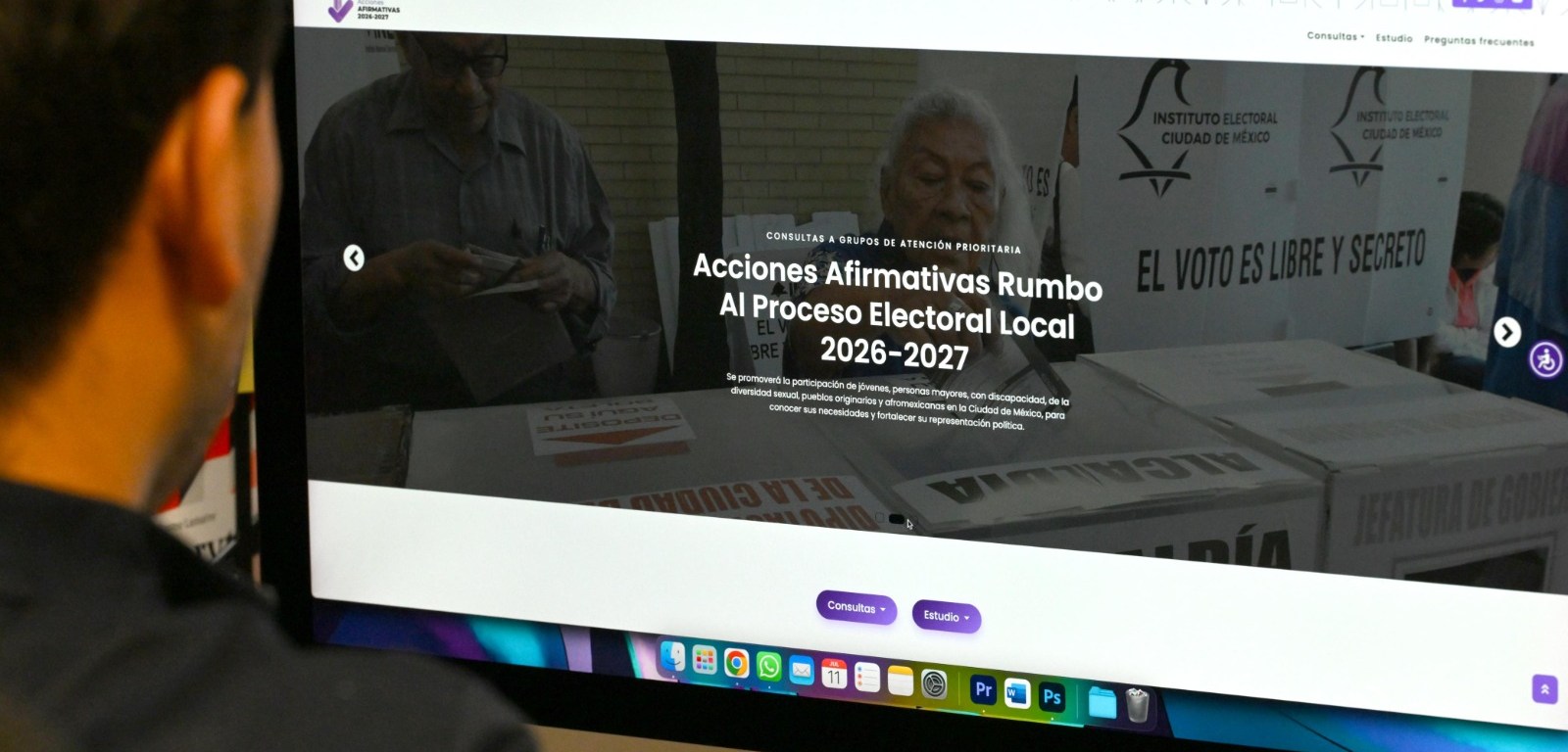 Pantalla con sitio del IECM