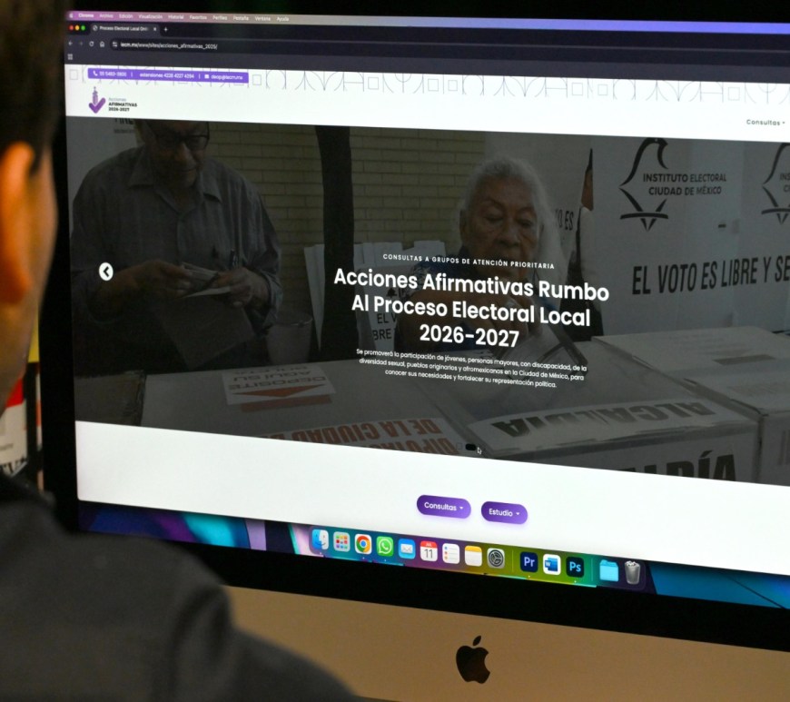 Pantalla con sitio del IECM