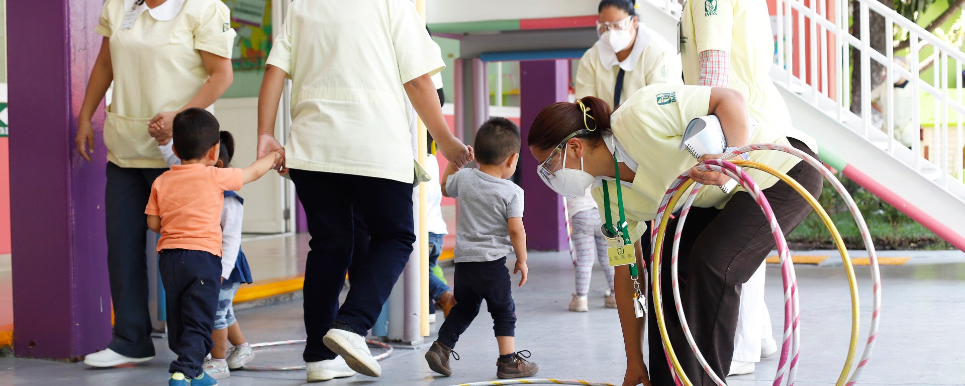 Niños en guardería del IMSS