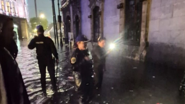Inundacion en la zona del Zocalo