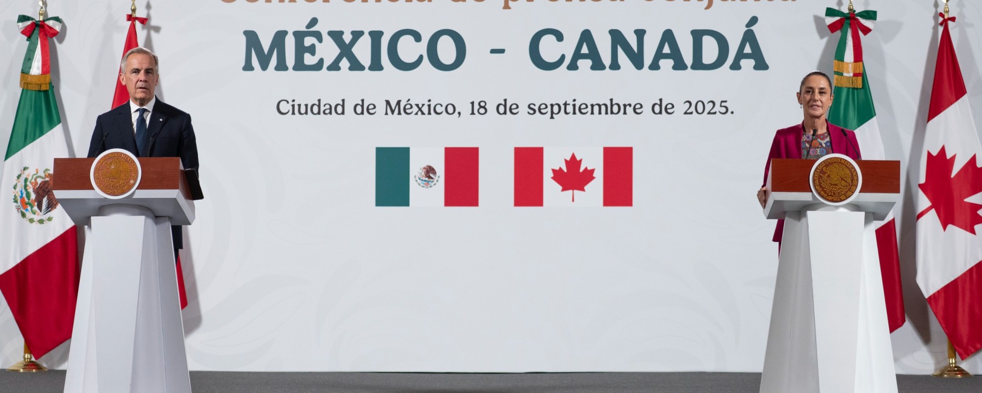 Mark Carney y Claudia Sheinbaum